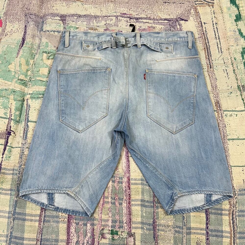 Vintage Levis Engineered Shorts Mens 38 Blue Buckle Back Twisted Jeans Jorts